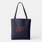 Modern & Masculine Navy Blue Music Violin Designer Tote Bag (Achterkant)