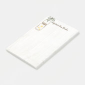 Modern Mason Jar & Fireflies Rustic Notes (Schuin)