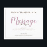 Modern Massage Therapeut Script Roze Blush Lettert Flyer<br><div class="desc">Moderne flyer voor massagetherapeut met roze blush script kalligrafie overlappend met een serif lettertype voor contrast. Een elegant sereen ontwerp voor uw praktijk. 100 flyers.</div>