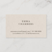 Modern Massage Therapist Lotus Pose Visitekaartje (Achterkant)