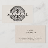 Modern Massage Therapist Lotus Pose Visitekaartje (Voorkant / Achterkant)