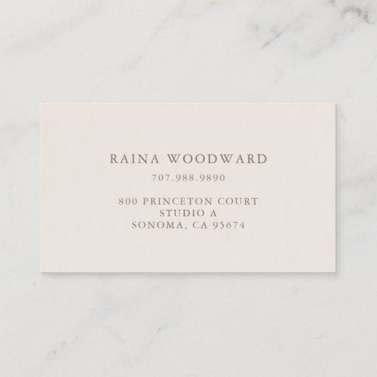 Modern Massage Therapist Script Lotus Flower Visitekaartje (Achterkant)