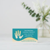 Modern Massage Therapist Visitekaartje (Staand voorkant)