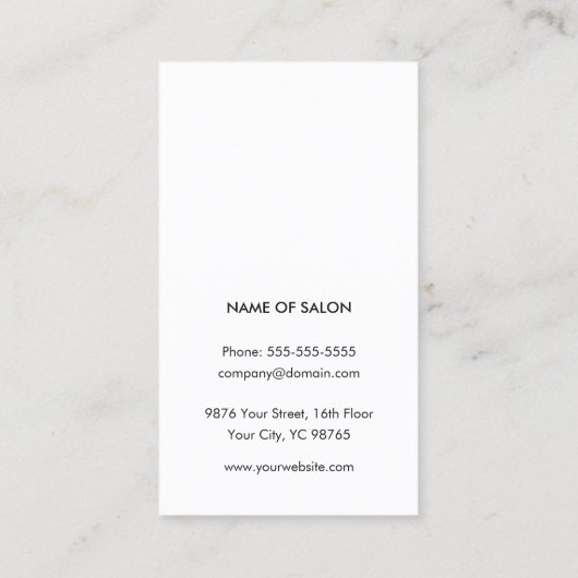 Modern Massage Therapist Visitekaartje (Achterkant)