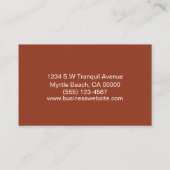 Modern Massage Therapist Zen Stones Beauty Spa Visitekaartje (Achterkant)