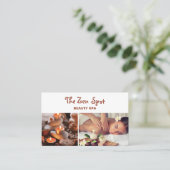 Modern Massage Therapist Zen Stones Beauty Spa Visitekaartje (Staand voorkant)