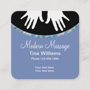 Modern Massage Uniek Ontwerp Vierkante Visitekaartje