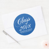 Modern massief blauw | AFSTUDEREN STICKERS (Envelop)