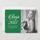 Modern massief groen | aankondiging van afstuderen (Voorkant)