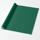 Modern massief groen minimalistisch en veelzijdig cadeaupapier (Uitgerold)