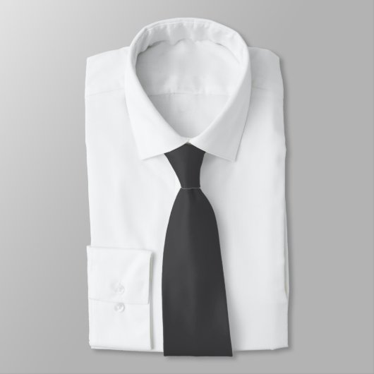 Modern massief minimaal donkergrijs wit monogram stropdas (Gebonden)