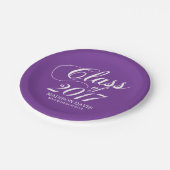 Modern massief Paarse | Afgestudeerd Papieren Bordje (Gekanteld)