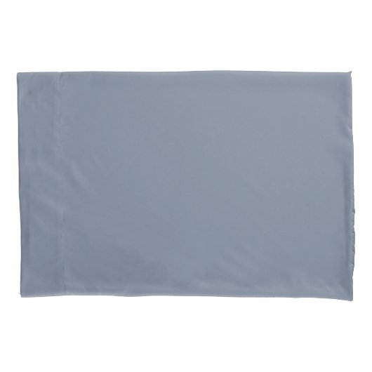 Modern massief stoffig blauw kussensloop (Voorkant-Links)