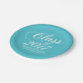 Modern massief turquoise | Afgestudeerd Papieren Bordje (Gekanteld)