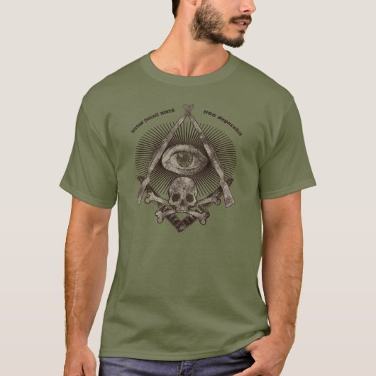 Modern Master Mason heeft M1 Garand en Kabar in mo T-shirt (Voorkant)