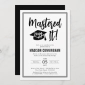 Modern Mastered It Master's Degree Graduation Kaart (Voorkant / Achterkant)