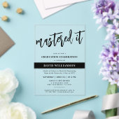 Modern Master's Degree Afstuderen Beheerde het Acryl Uitnodigingen (Insitu (Huwelijk))