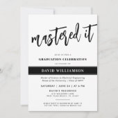 Modern Master's Degree Afstuderen Beheerde het Kaart (Voorkant)