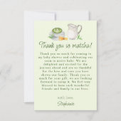 Modern Matcha thema Baby shower bedankkaart (Voorkant)
