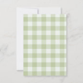 Modern Matcha thema Baby shower bedankkaart (Achterkant)