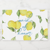 Modern Matching MOH Bach Party | citroenen Likeurfles Etiket (Enkel label)