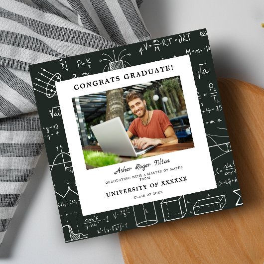 Modern Mathematics Background Elements Graduation Kaart
