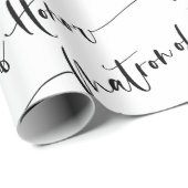 Modern Matron van Honor Wrapping Paper Black White Cadeaupapier (Rol Hoek)