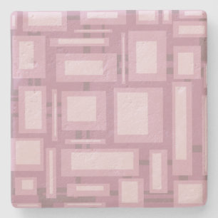 Modern Mauve Abstract Stenen Onderzetter