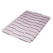 Modern Mauve and Plum Stripe Badmat (Gekanteld)