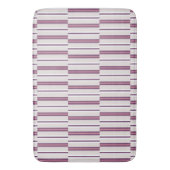 Modern Mauve and Plum Stripe Badmat (Voorkant Verticaal)