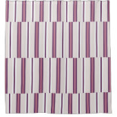 Modern Mauve and Plum Stripe Douchegordijn (Voorkant)