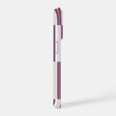 Modern Mauve and Plum Stripe iPhone Hoesje (Rechterkant)