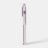 Modern Mauve and Plum Stripe iPhone Hoesje (Linkerkant)