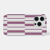 Modern Mauve and Plum Stripe iPhone Hoesje (Achterkant horizontaal)