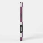 Modern Mauve and Plum Stripe iPhone Hoesje (Rechterkant)