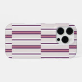 Modern Mauve and Plum Stripe iPhone Hoesje (Achterkant horizontaal)