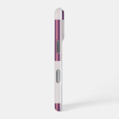 Modern Mauve and Plum Stripe iPhone Hoesje (Rechterkant)