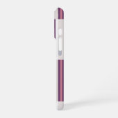 Modern Mauve and Plum Stripe iPhone Hoesje (Linkerkant)