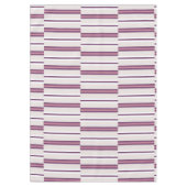 Modern Mauve and Plum Stripe Tafelkleed (Voorkant)
