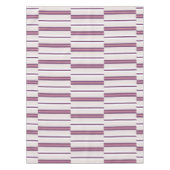 Modern Mauve and Plum Stripe Tafelkleed (Voorkant)