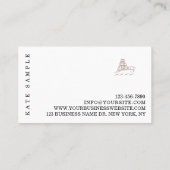Modern Mauve Black Coastal Boat Brand Visitekaartje (Achterkant)