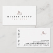Modern Mauve Black Coastal Boat Brand Visitekaartje (Voorkant / Achterkant)