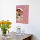Modern Mauve Boho Chic Lijst Afstuderen Foto Folie Afdrukken (Laag (Keuken))