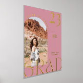 Modern Mauve Boho Chic Lijst Afstuderen Foto Folie Afdrukken (Laagn)