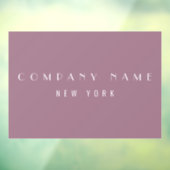Modern Mauve Luxury Company Typography Business Raamsticker (Vel 3)