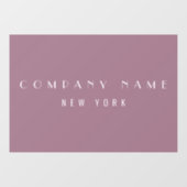 Modern Mauve Luxury Company Typography Business Raamsticker (Vel)