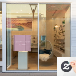 Modern Mauve Luxury Company Typography Business Raamsticker