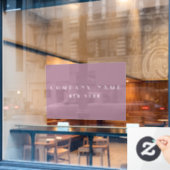 Modern Mauve Luxury Company Typography Business Raamsticker (Cafe Raam)