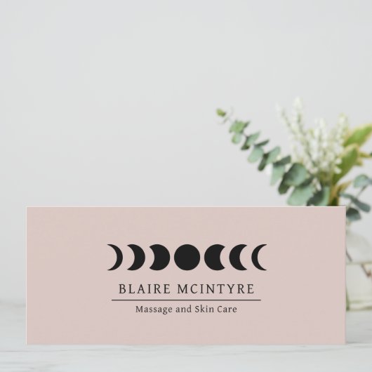 Modern Mauve Maanfasen Elegant Cadeaubon (Staand voorkant)