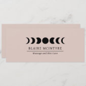 Modern Mauve Maanfasen Elegant Cadeaubon (Voorkant / Achterkant)